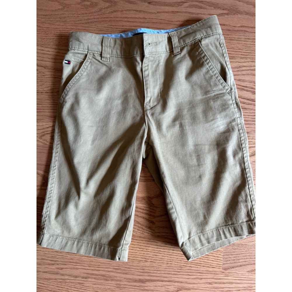 Tommy Hilfiger Shorts Youth Boys Size 12 Brown Chino Flat‎ Front 100% Cotton